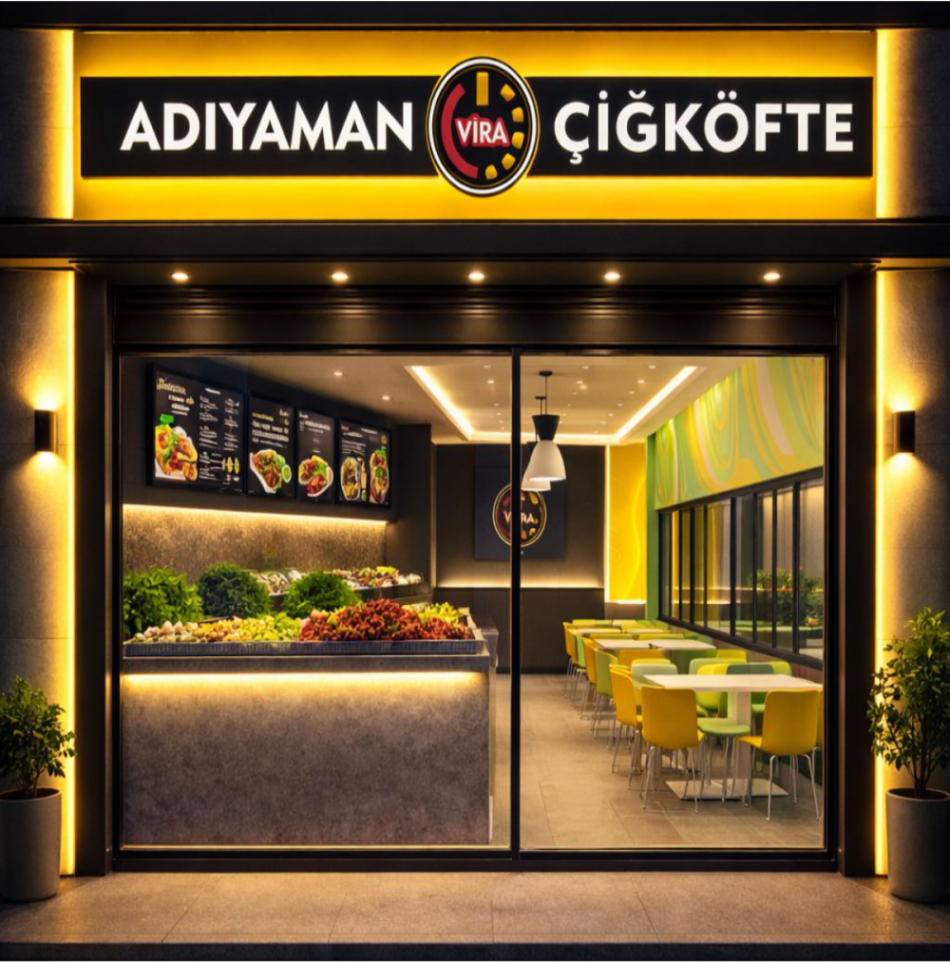 Adıyaman Vira Çiğköfte modern franchise mağaza konsepti