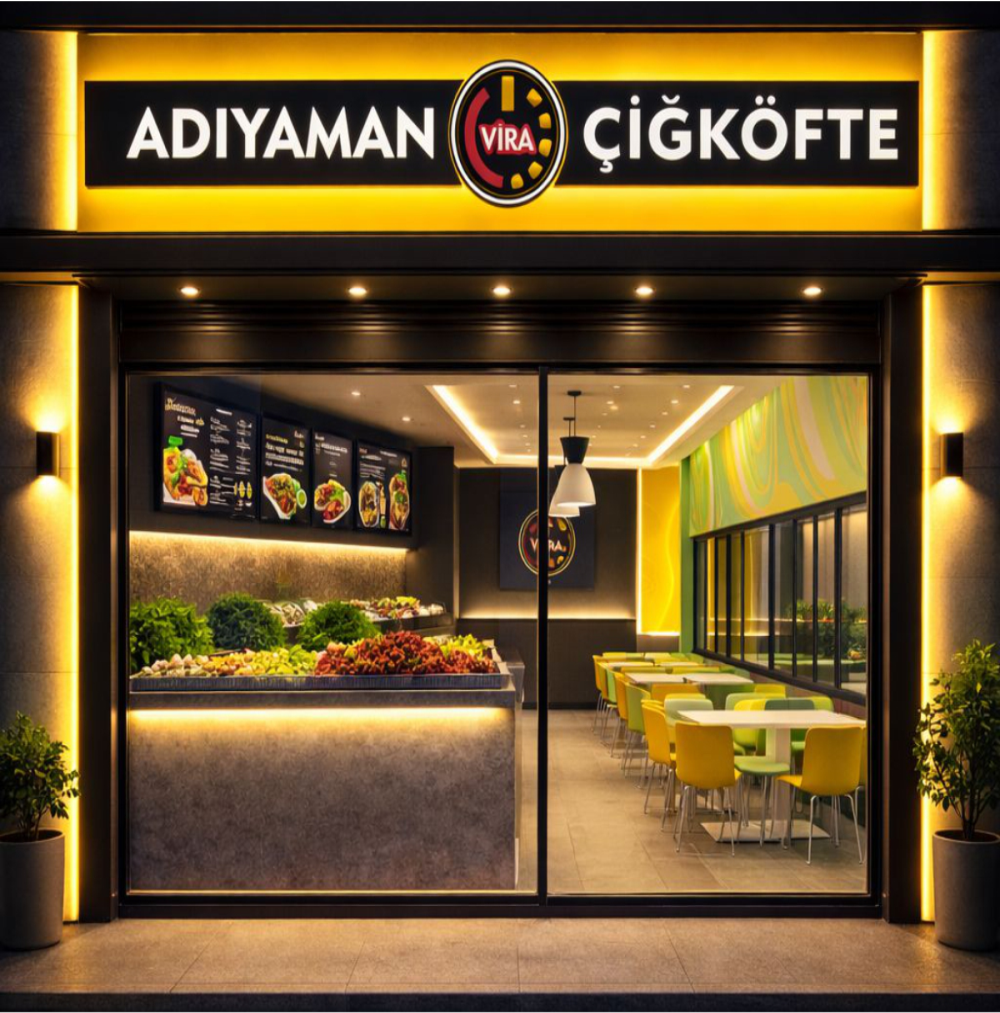 Adıyaman Vira Çiğköfte modern franchise mağaza konsepti